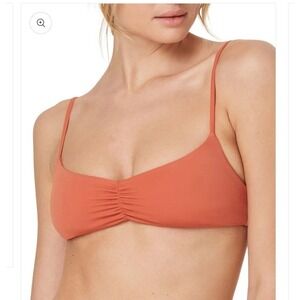 NEW Andie Swim The Symi Bikini Top Cedar Orange AT263-CEDR Womens Large